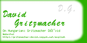 david gritzmacher business card
